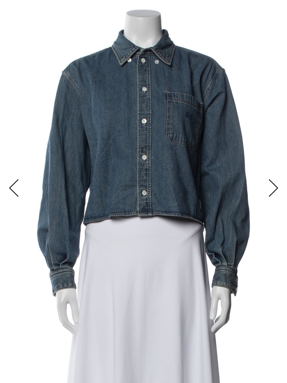 Celine denim cropped top w/ COA